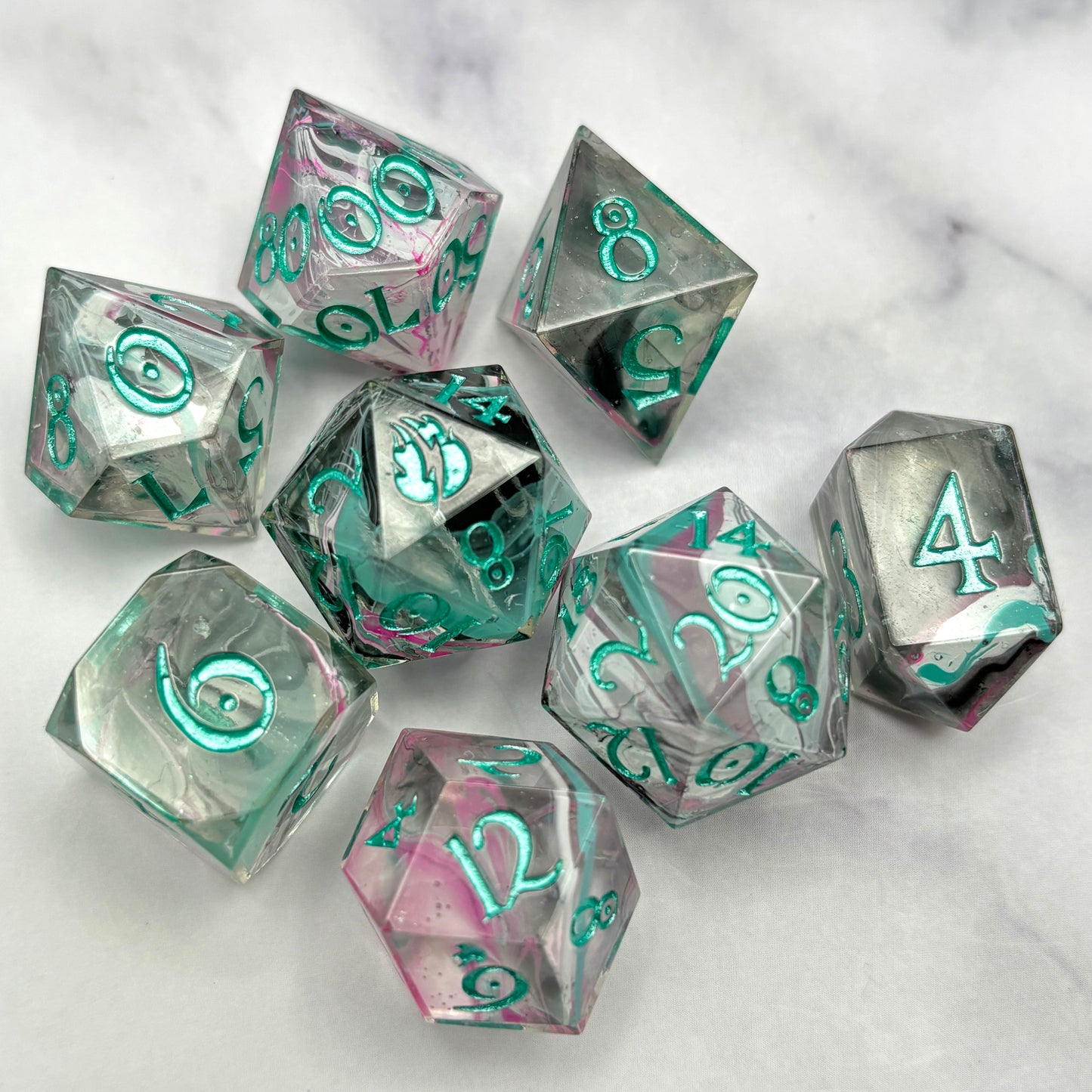 Watercolor- 8pc Dice Set