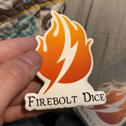 Firebolt Dice Sticker