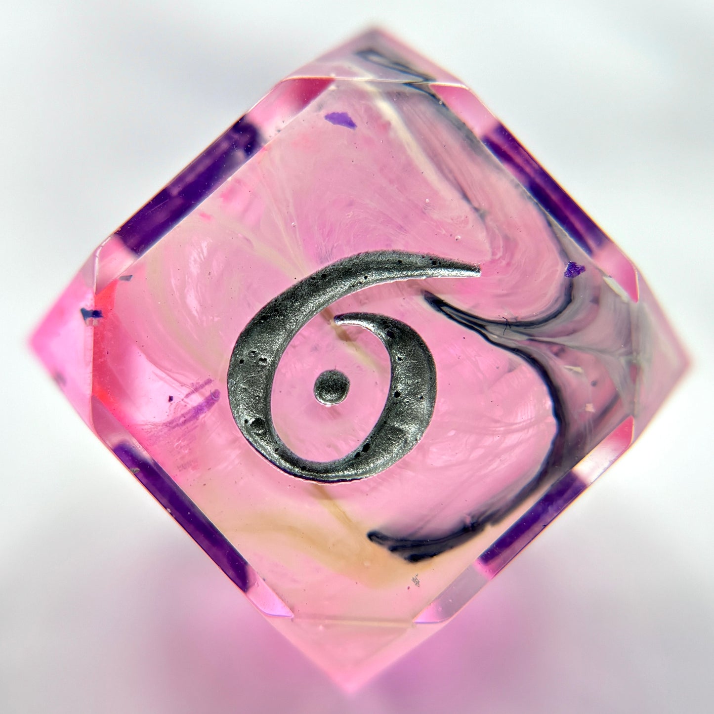 Fuchsia Swirls- 8pc Dice Set