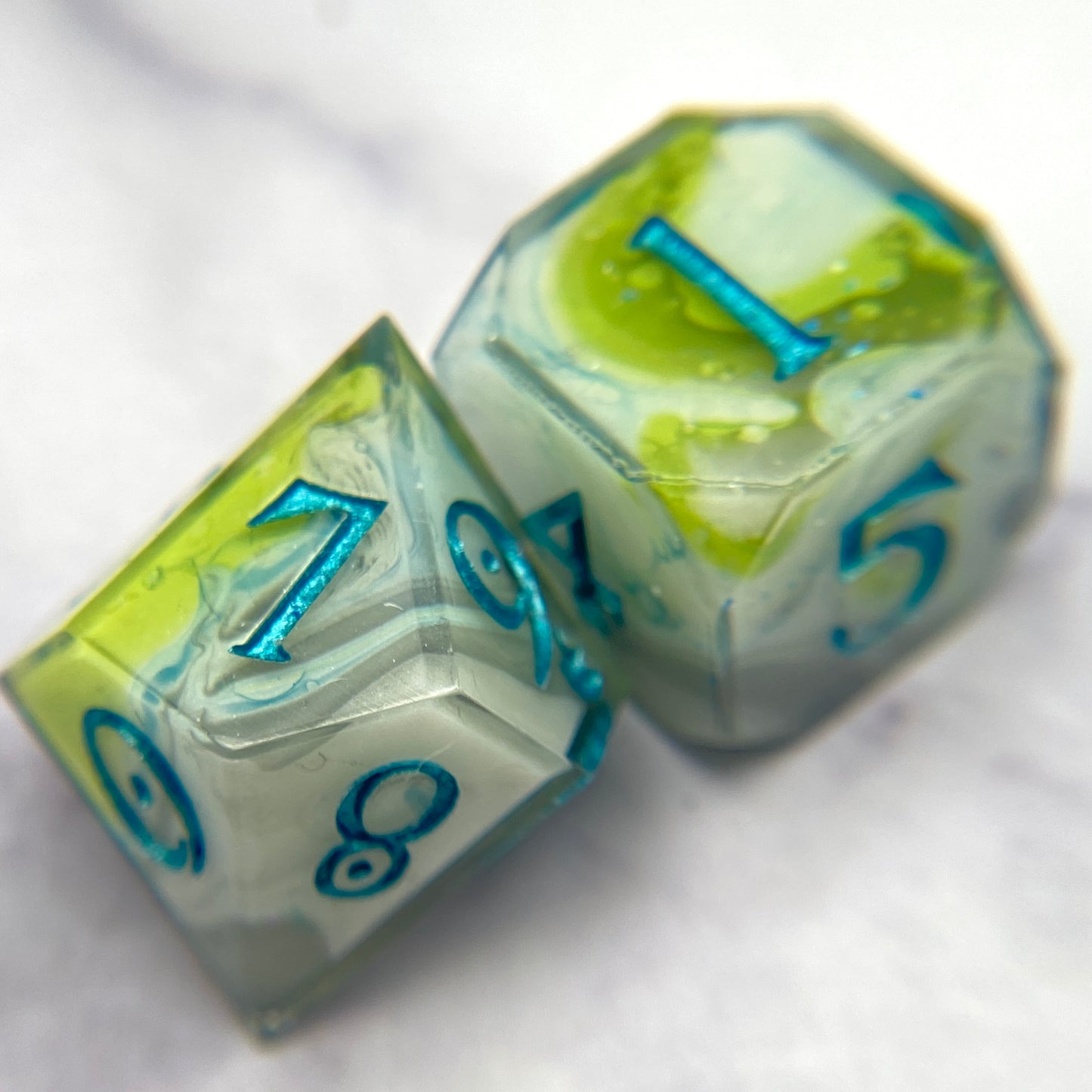 Limelight Marble- 8pc Dice Set